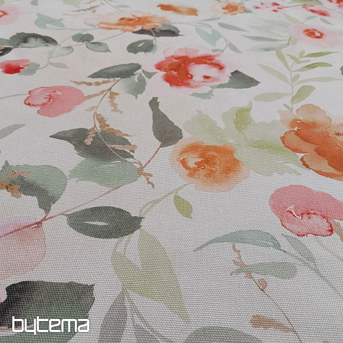 Tessuto decorativo FIORI arancione