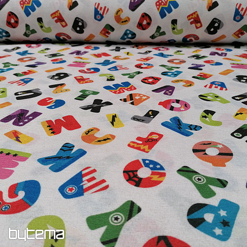 Tessuto decorativo LETTERE COLORATE