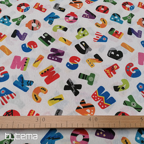 Tessuto decorativo LETTERE COLORATE