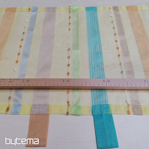 Tenda in vetro colorato - voile con ricamo 20372/762