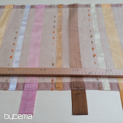 Tenda in vetro colorato - voile con ricamo 20372/528