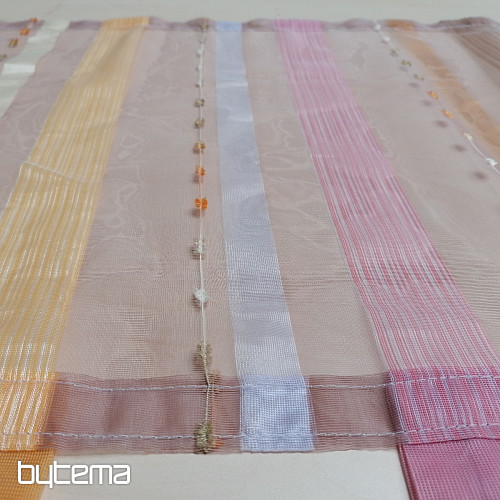 Tenda in vetro colorato - voile con ricamo 20372/528