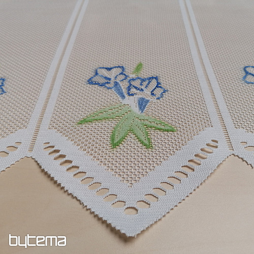 Tenda jacquard DD 875 Fiori blu