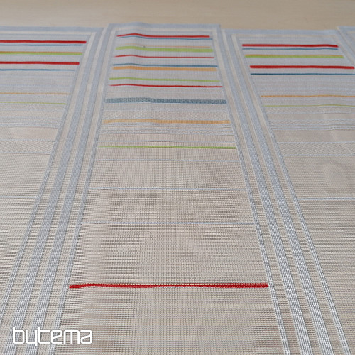 Tenda per bambini su una vetrata - jacquard Strisce colorate