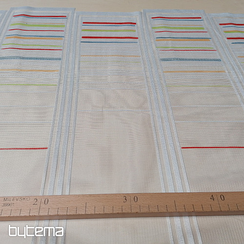 Tenda per bambini su una vetrata - jacquard Strisce colorate