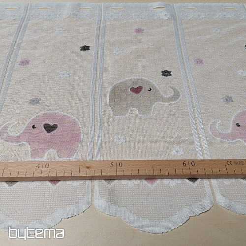 Tenda per bambini su una vetrata - jacquard ELEFANTI II
