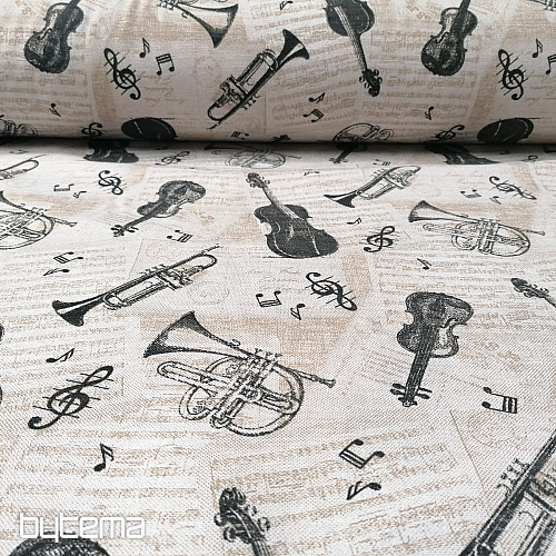 Tessuto decorativo STRUMENTI MUSICALI