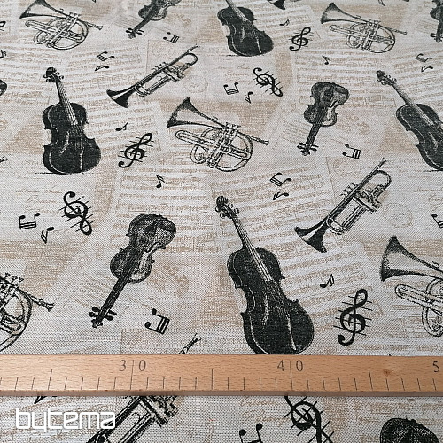 Tessuto decorativo STRUMENTI MUSICALI