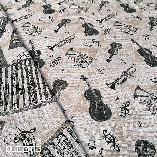 Tessuto decorativo STRUMENTI MUSICALI