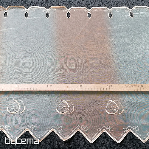 Tenda in vetro colorato - voile con ricamo 225