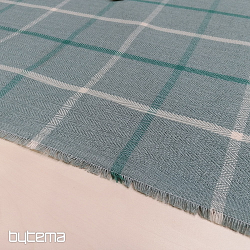 tessuto di rivestimento MULL ARCHER a quadri - grigio verde - menta