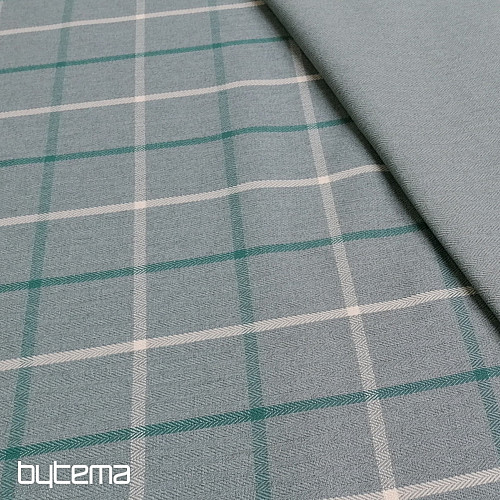 tessuto di rivestimento MULL ARCHER a quadri - grigio verde - menta