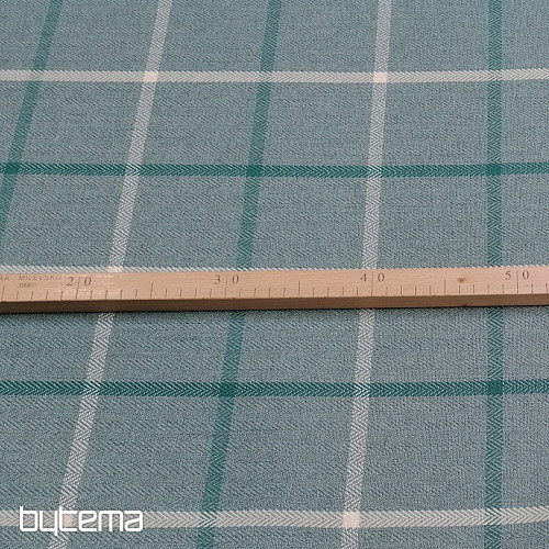 tessuto di rivestimento MULL ARCHER a quadri - grigio verde - menta
