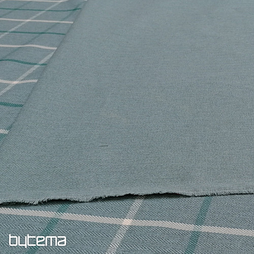 tessuto di rivestimento MULL ARCHER a quadri - grigio verde - menta
