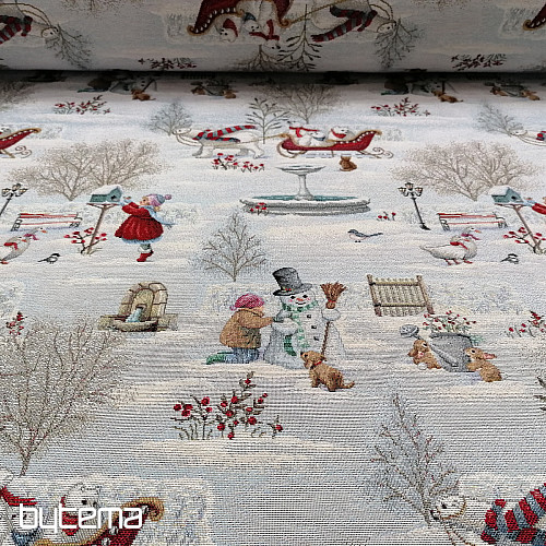 Tessuto arazzo BAMBINI IN INVERNO