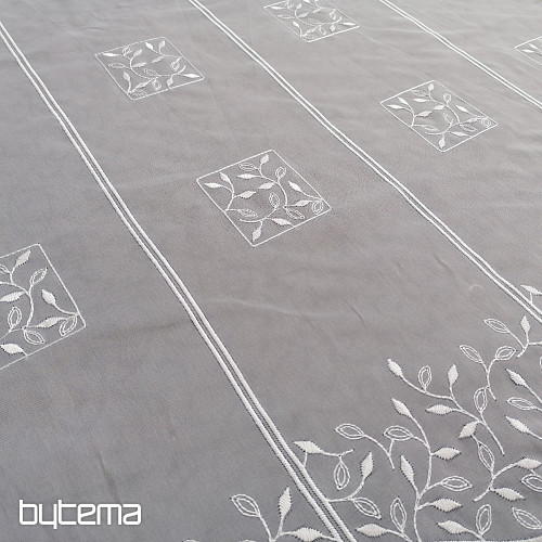 Tenda in vetro colorato - voile con ricamo V550