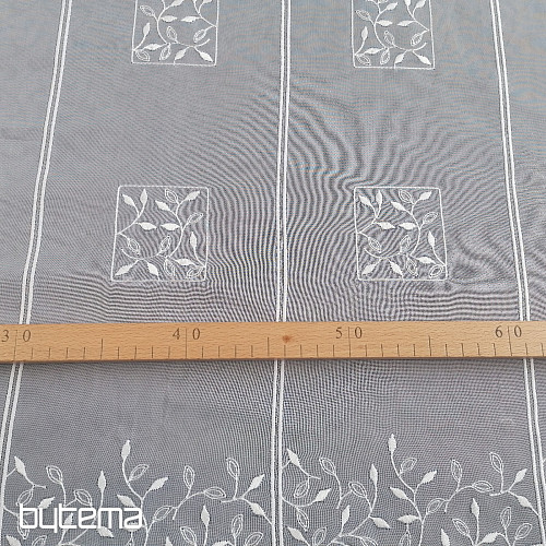Tenda in vetro colorato - voile con ricamo V550
