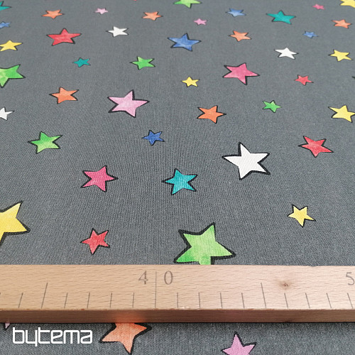 Tessuto decorativo STARS stelle colorate