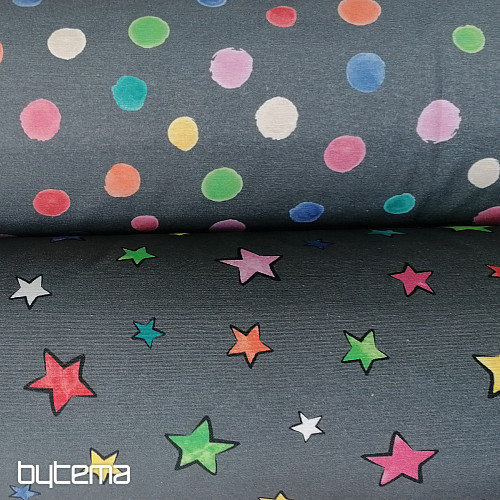 Tessuto decorativo STARS stelle colorate