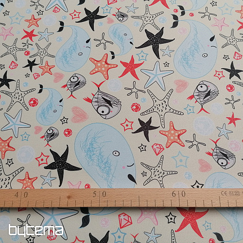 Tessuto decorativo BLACK-OUT Mondo sottomarino