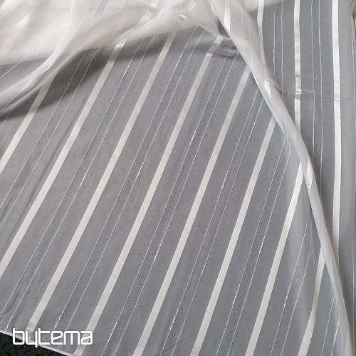 Voálová záclona striped bílá pruhy