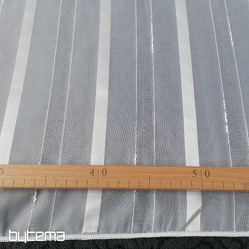 Voálová záclona striped bílá pruhy
