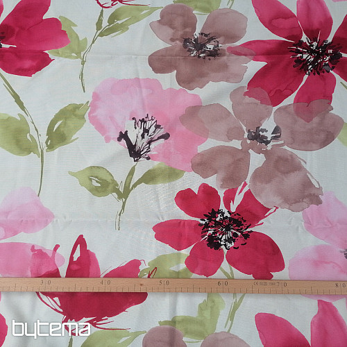 Tenda decorativa Fiori rosa grandi 150x240 cm