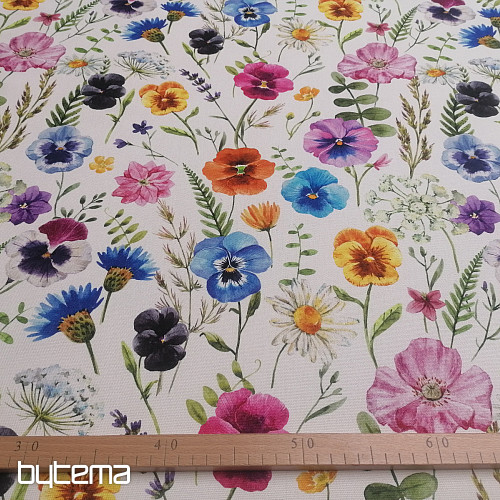 Tessuto decorativo FIORI DA GIARDINO