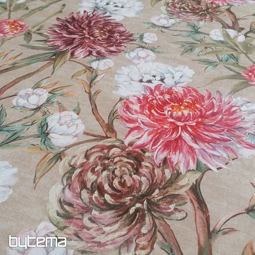 Tessuto decorativo FIORE DI PECHINO GRANDE BEIGE