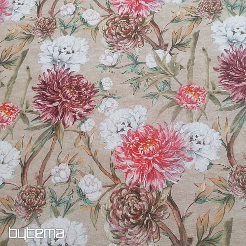 Tessuto decorativo FIORE DI PECHINO GRANDE BEIGE