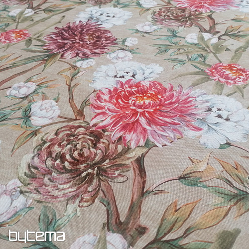Tessuto decorativo FIORE DI PECHINO GRANDE BEIGE