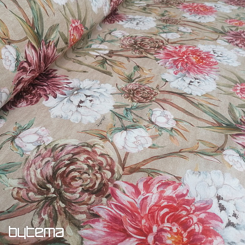 Tessuto decorativo FIORE DI PECHINO GRANDE BEIGE