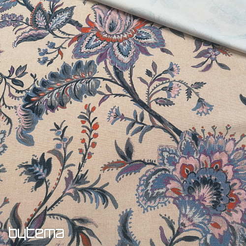 Tessuto decorativo GRANDE FIORE BLU