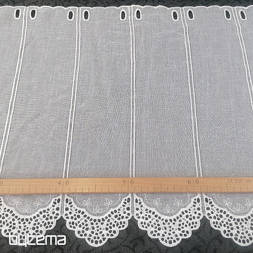 Tenda in vetro colorato ricamata V507