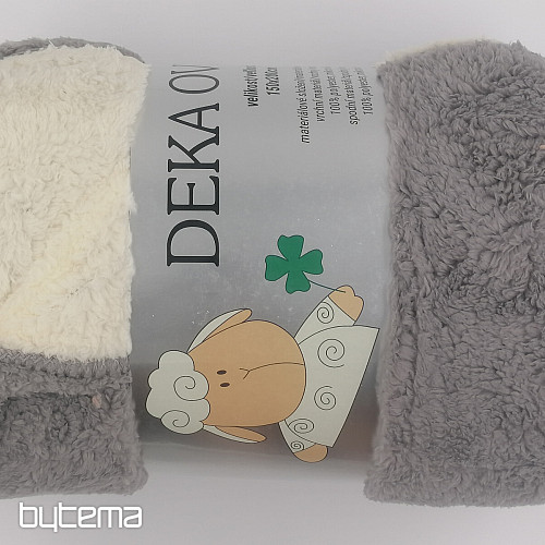 coperta Sheep-sheep 150/200 grigio st./crema