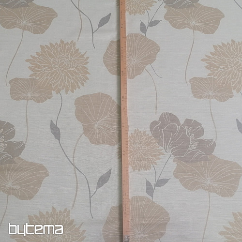 Tessuto decorativo fiori Toro-beige