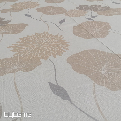 Tessuto decorativo fiori Toro-beige