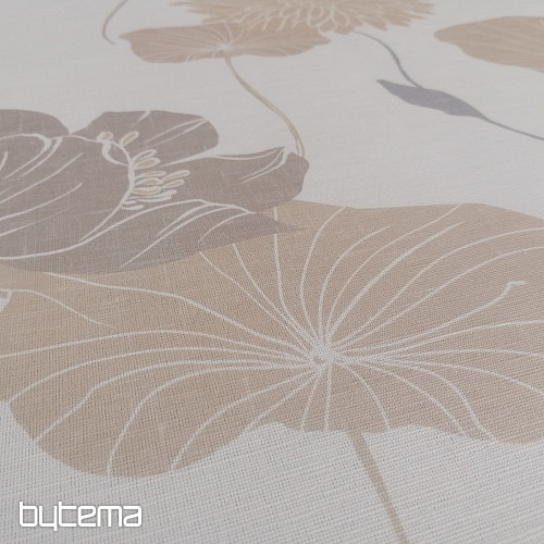 Tessuto decorativo fiori Toro-beige