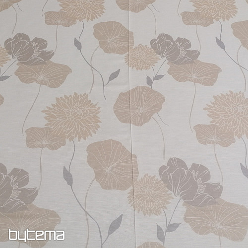 Tessuto decorativo fiori Toro-beige