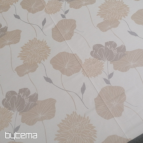 Tessuto decorativo fiori Toro-beige