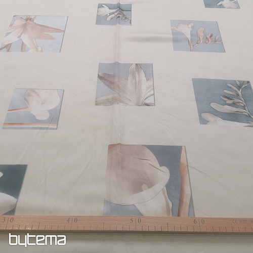 Tessuto decorativo Beige con fiori