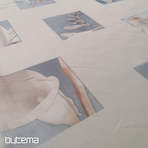 Tessuto decorativo Beige con fiori