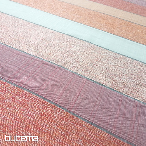 Tessuto decorativo STRIPES rosso-arancio