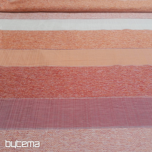 Tessuto decorativo STRIPES rosso-arancio