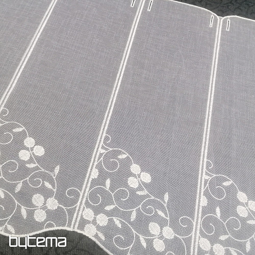 Tenda ricamata per vetrata 11709 crema chiaro