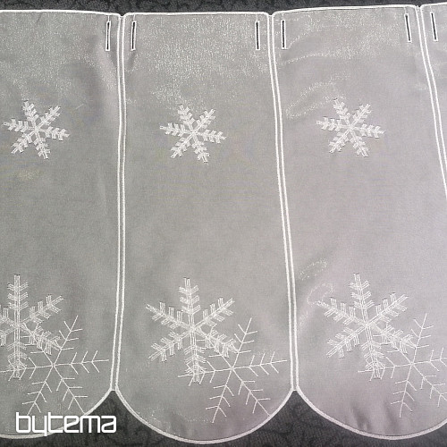 Tenda natalizia per vetrata ricamata con glitter 11582