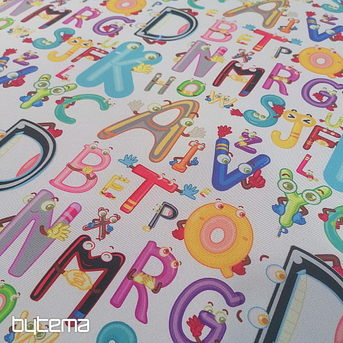 Tessuto decorativo BLACK-OUT Lettere allegre