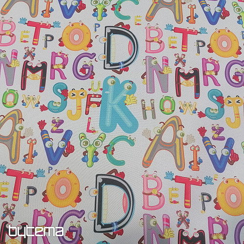 Tessuto decorativo BLACK-OUT Lettere allegre