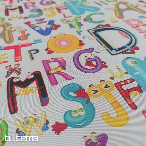 Tessuto decorativo BLACK-OUT Lettere allegre
