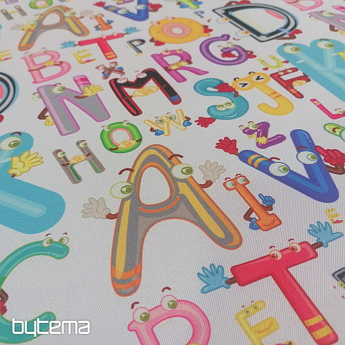 Tessuto decorativo BLACK-OUT Lettere allegre